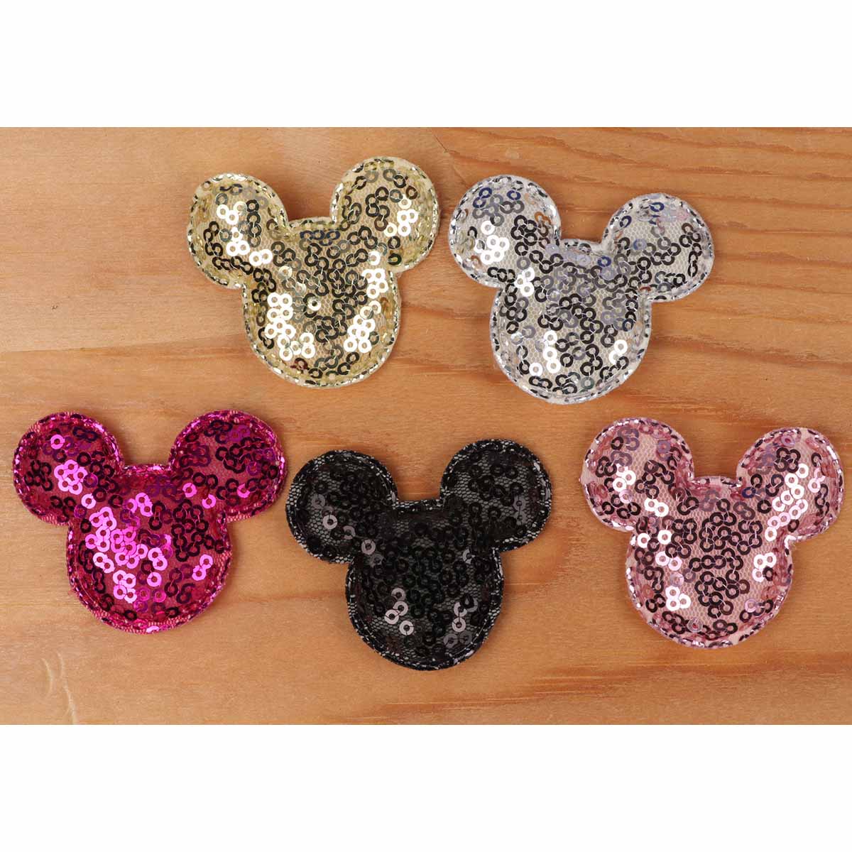 30 Padded Mouse Head W/Sequin 2 1/4″-5 Colors