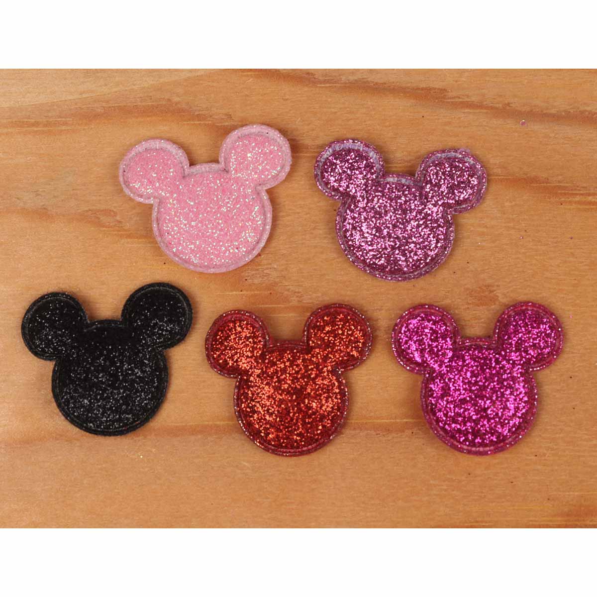 50 Padded Glitter Mouse Head 1 1/8″-5 Colors