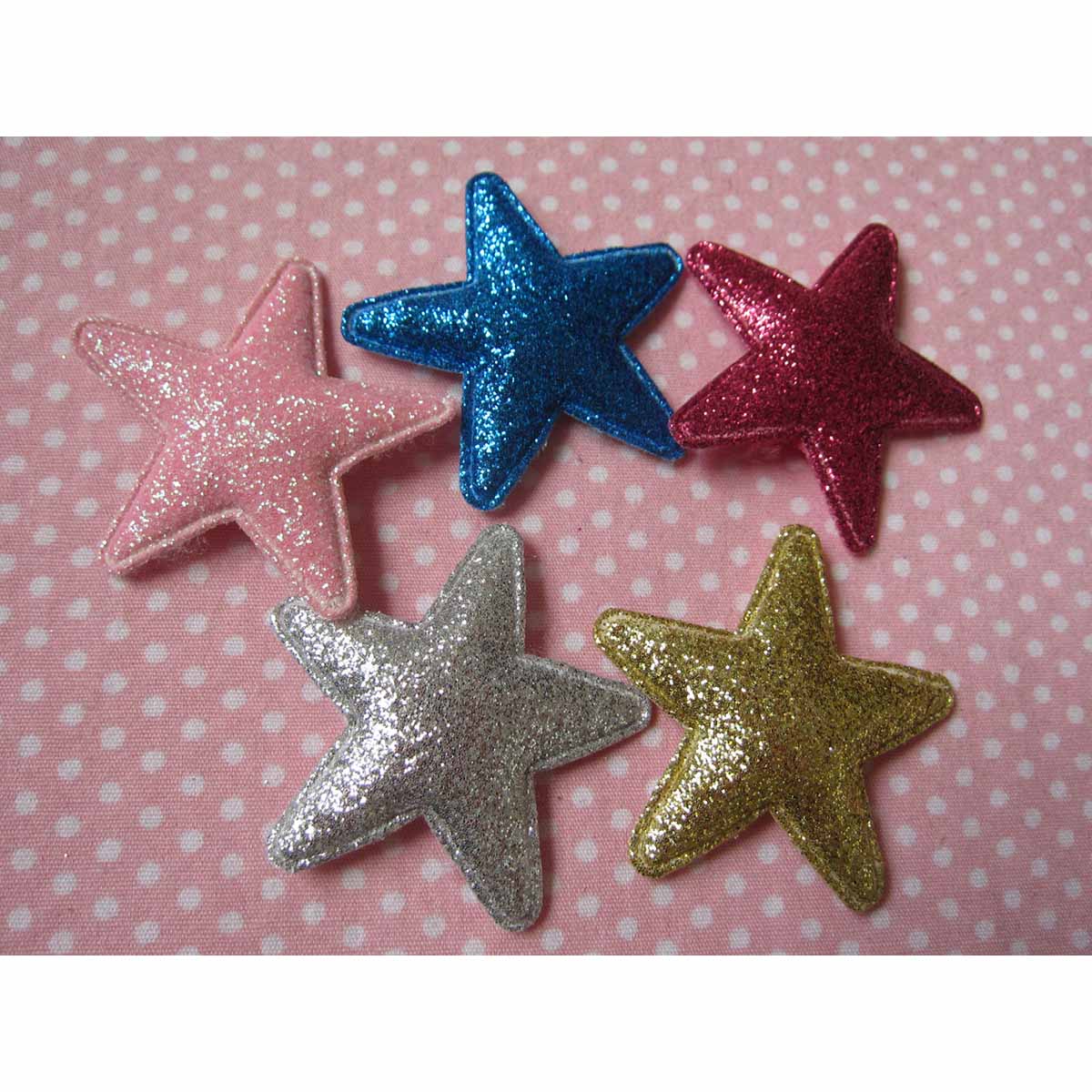 50 Glitter Star 1 5/8″ -5 Colors
