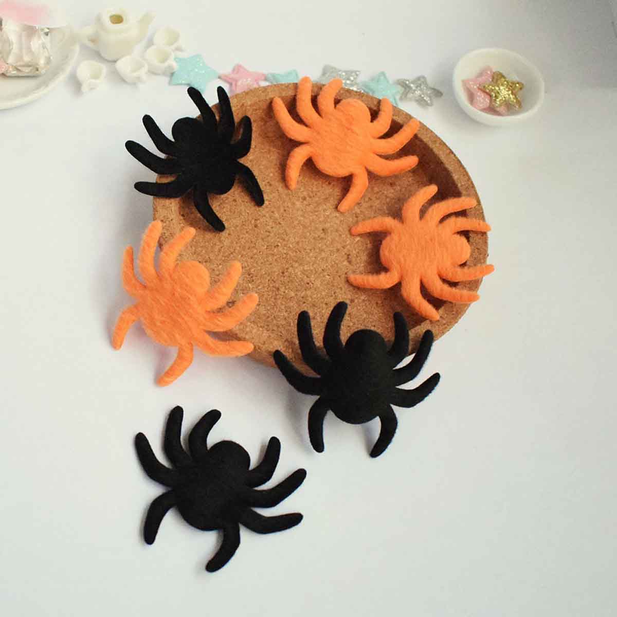 60 Padded Furry Spider Halloween 2″-Black/Orange