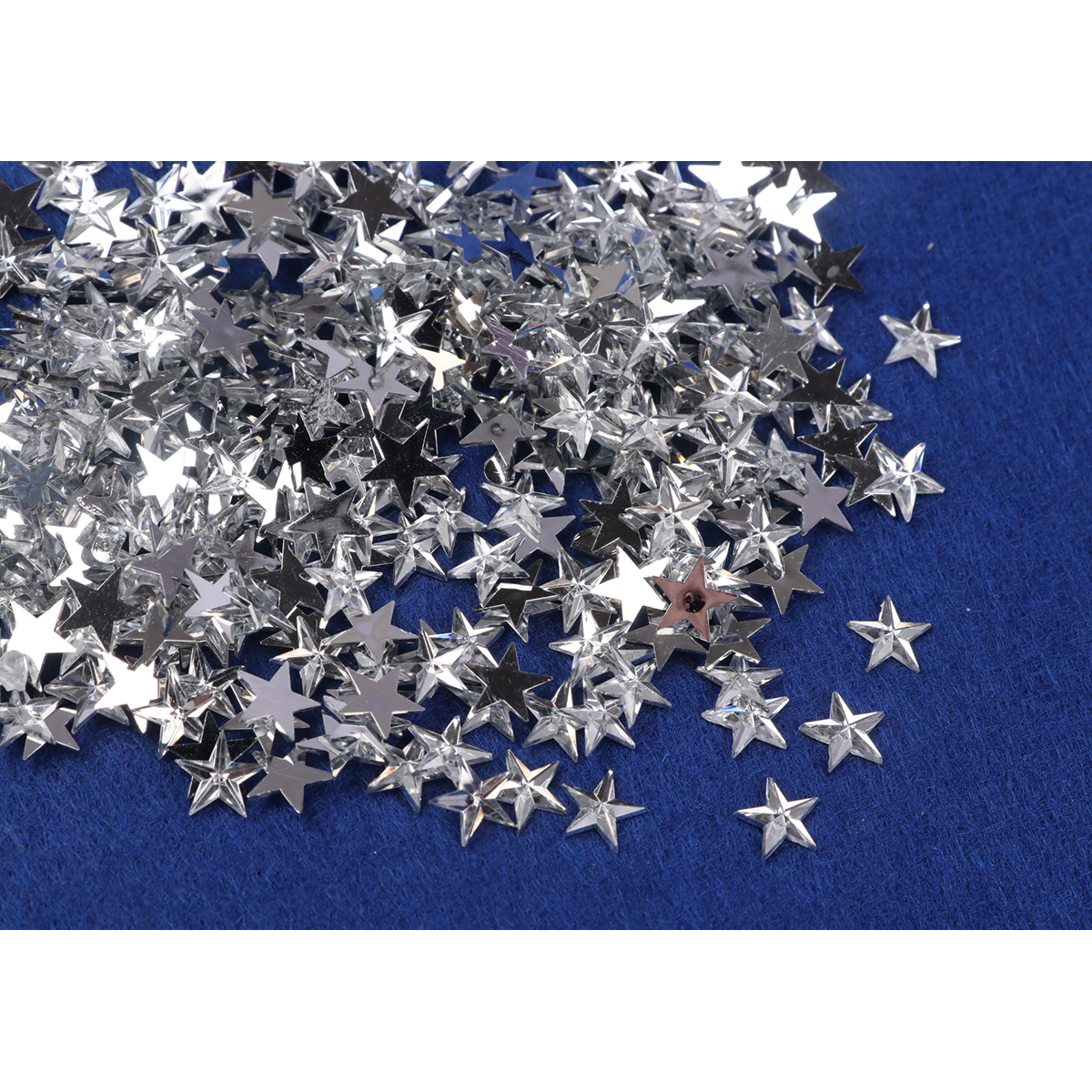 1000pcs Acrylic Rhinestones Star Plastic Gems 8mm-Clear