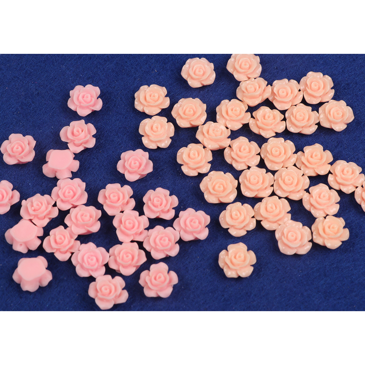 60pcs Cute Resin Flower Flatback 12mm-Pink/Lt.Pink