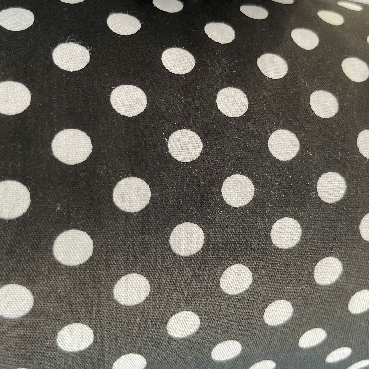 Polka Dots Cotton Fabric-Black