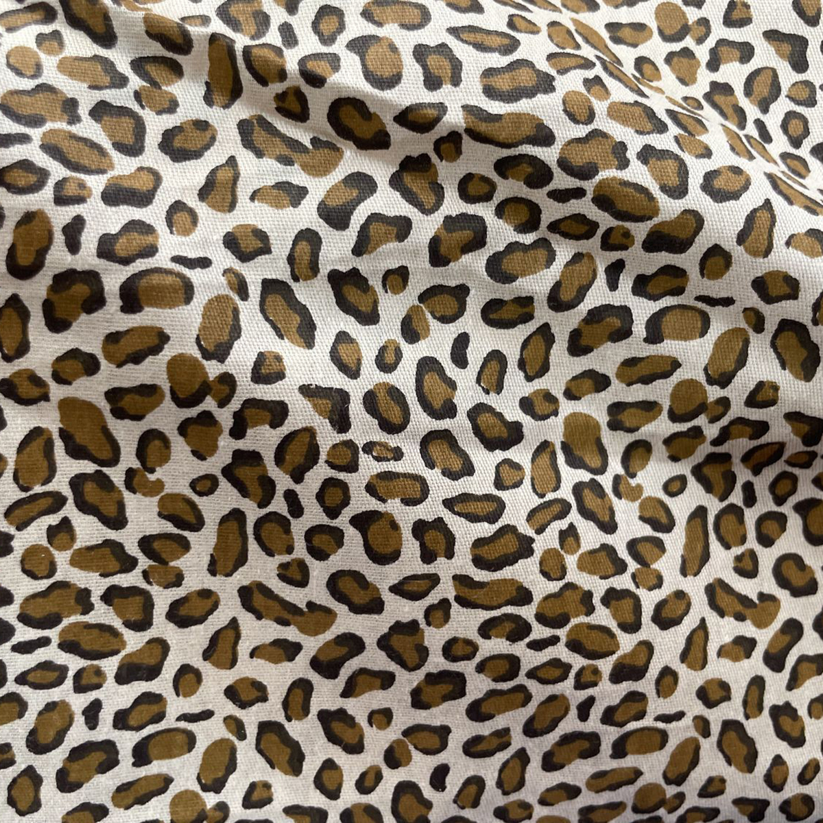 Leopard Cotton Fabric-Brown