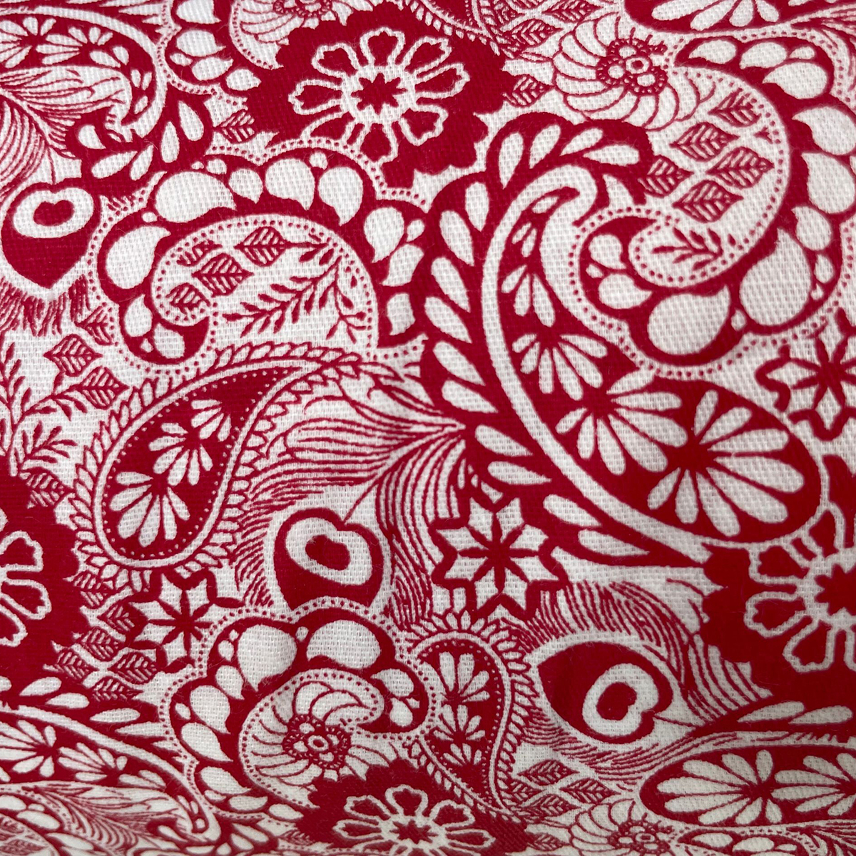 Floral Cotton Fabric-Red