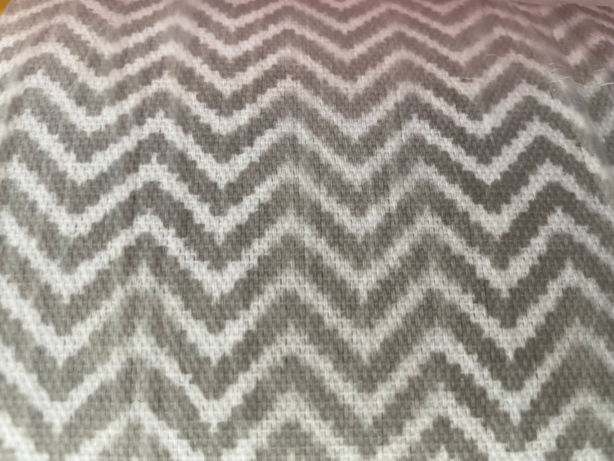 Chevron Canvas Fabric-Grey