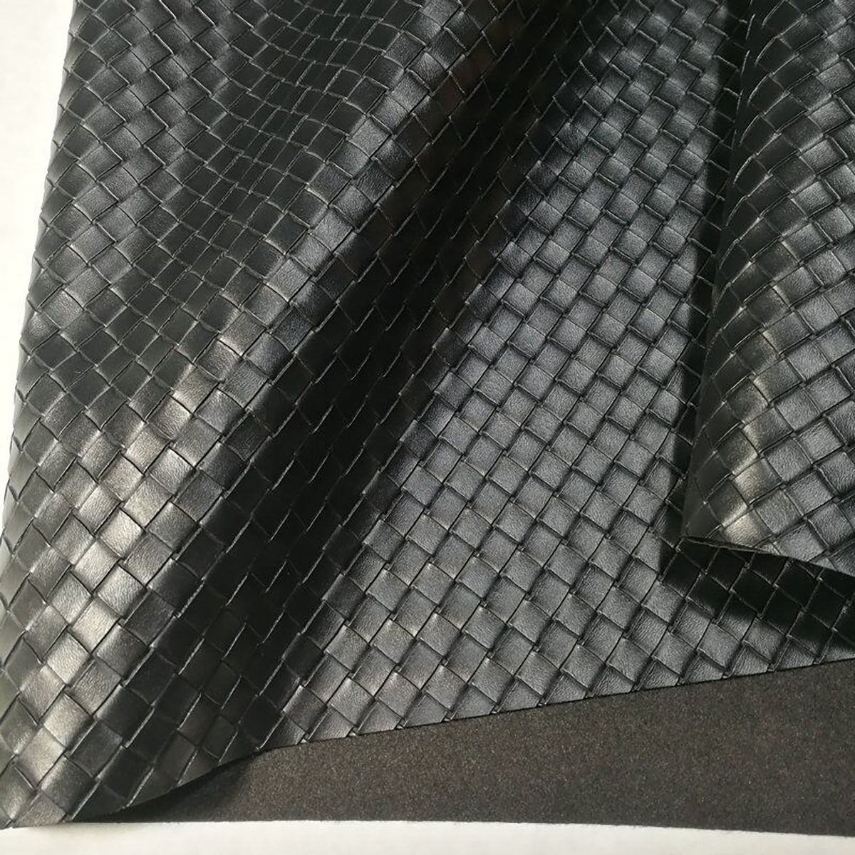 Knit Vinyl Fabric-Black
